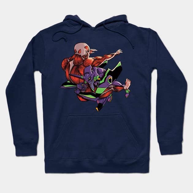 Attack on Evangelion Hoodie by Niall Byrne